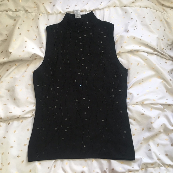 Tom Barra Tops - COPY - Jeffrey and Dara by Tom Barra Turtleneck w Sequins